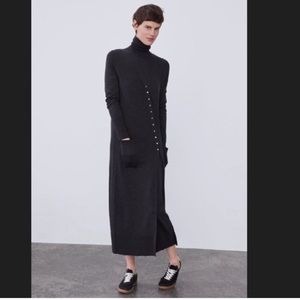 Zara long buttoned cardigan